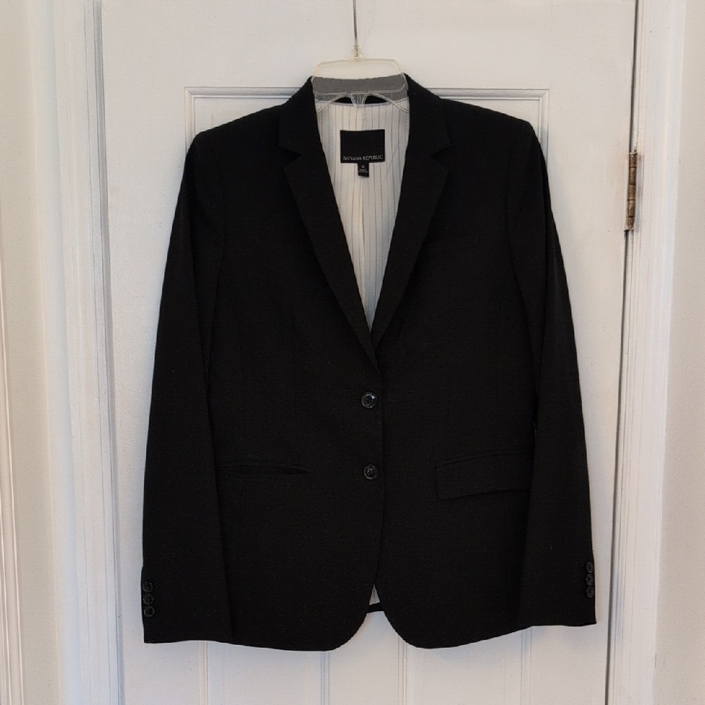 Black Blazer with Two-Button Closure